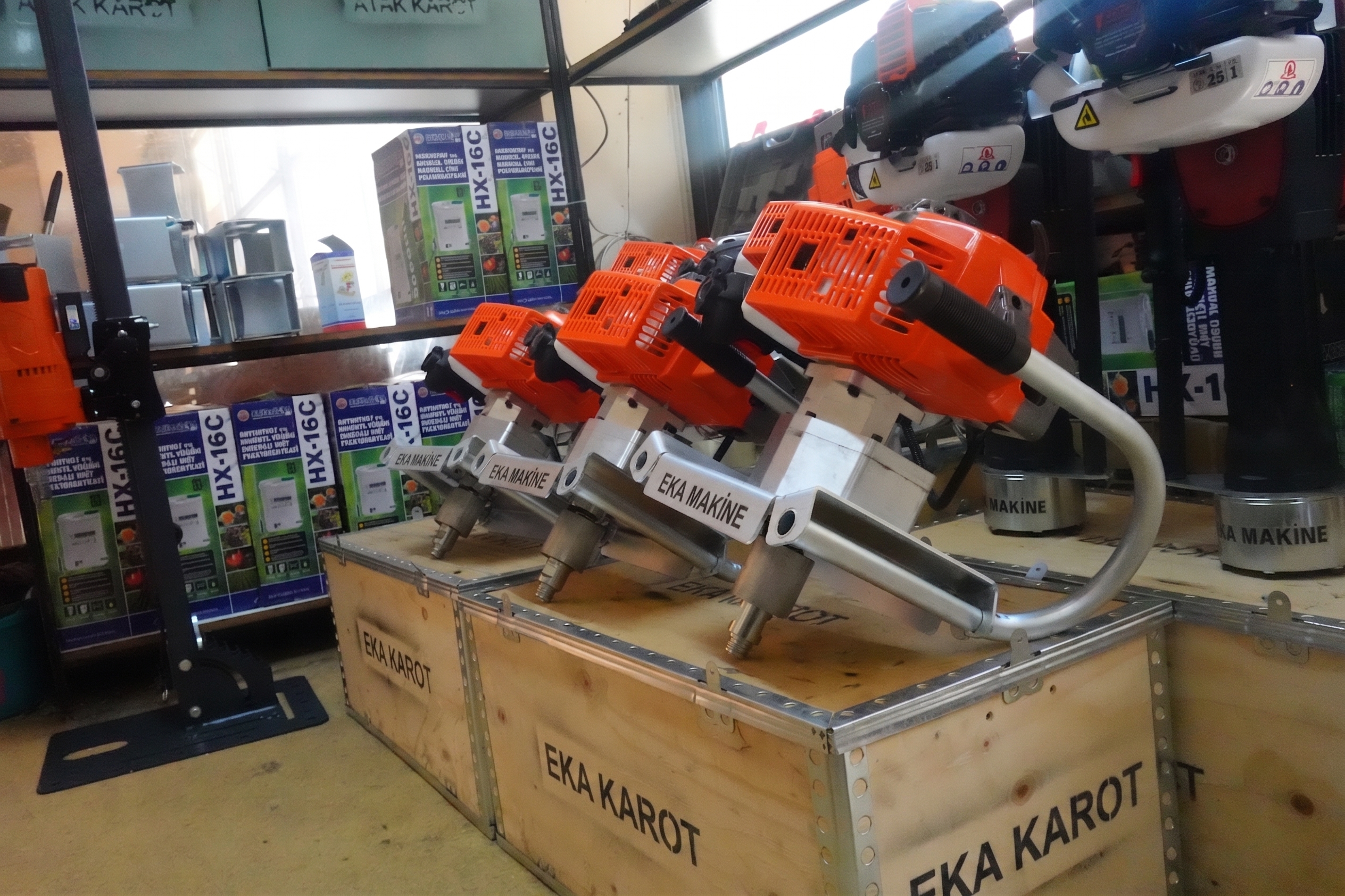 EKA PLUS 5.5 HP BENZİNLİ KAROT & EL SONDAJ MAKİNESİ 5 MT FULL SET